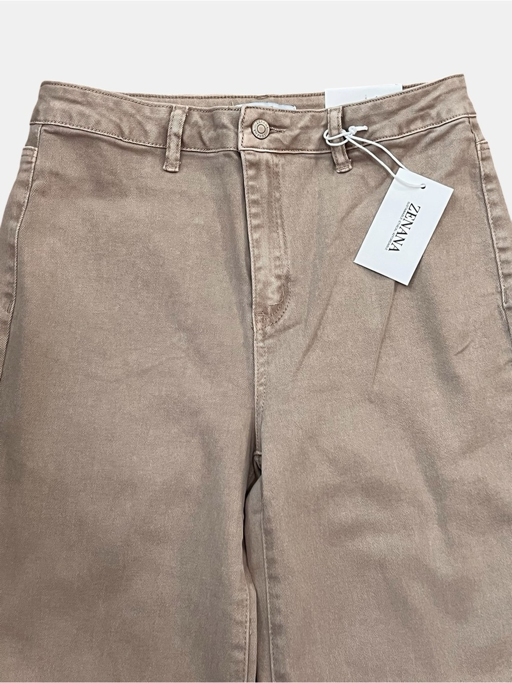 Zenana Outfitters Sand Beige Flare Jeans - Picture 5 of 10